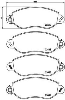 Тормозные колодки дисковые BREMBO P24 053