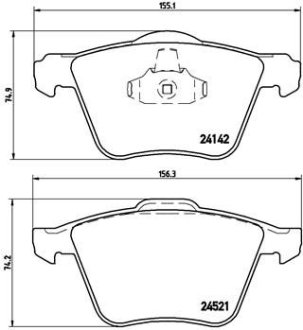 Гальмівні колодки дискові BREMBO P24 077X