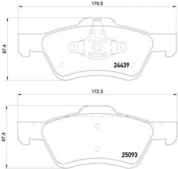 Тормозные колодки дисковые BREMBO P24 159