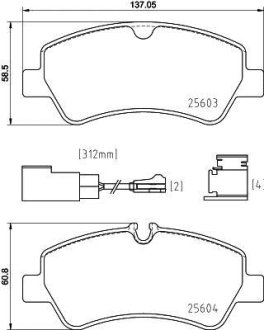 Тормозные колодки дисковые BREMBO P24 187