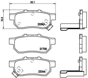 Гальмівні колодки дискові BREMBO P28 025