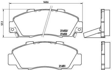 Тормозные колодки дисковые BREMBO P28 026