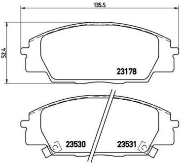 Гальмівні колодки дискові BREMBO P28 032