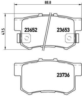 Комплект гальмівних колодок з 4 шт. дисків BREMBO P28039