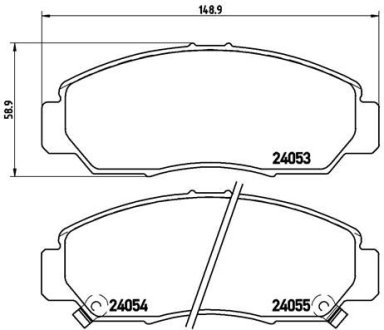 Гальмівні колодки дискові BREMBO P28 047