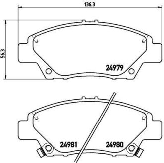 Тормозные колодки дисковые BREMBO P28 050