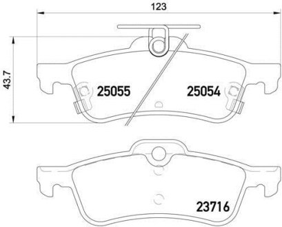 Гальмівні колодки дискові BREMBO P28 070