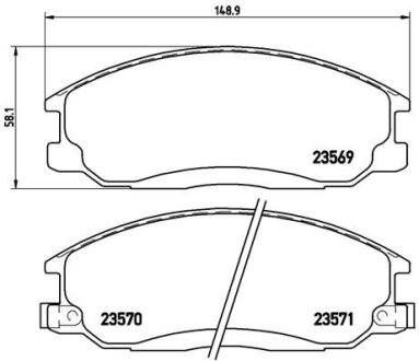 Гальмівні колодки дискові BREMBO P30 013