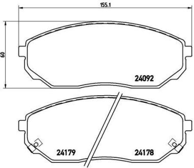 Тормозные колодки дисковые BREMBO P30 019