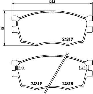 Тормозные колодки дисковые BREMBO P30 026