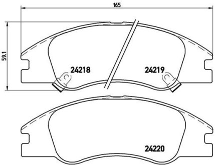 Тормозные колодки дисковые BREMBO P30 042