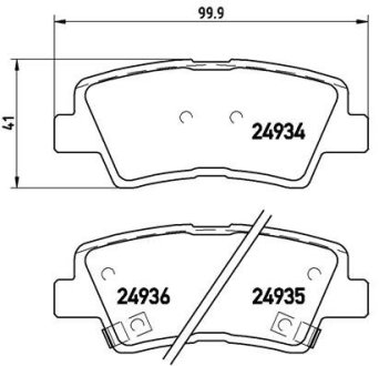 Тормозные колодки дисковые BREMBO P30 047