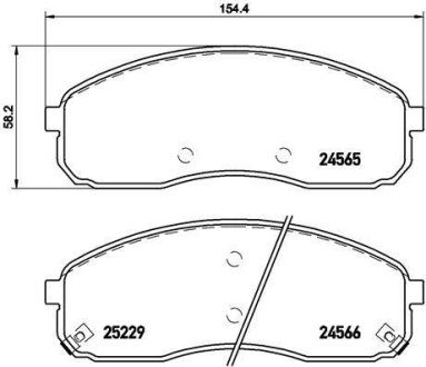 Гальмівні колодки дискові BREMBO P30 058