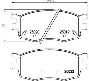 Тормозные колодки дисковые BREMBO P30 069