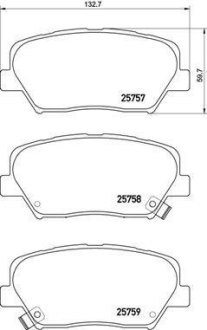 Тормозные колодки дисковые BREMBO P30 070