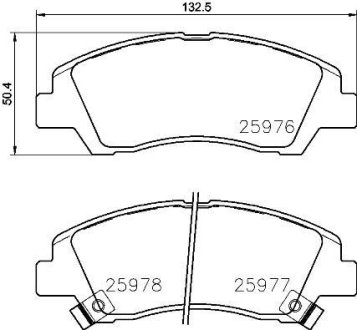 Тормозные колодки дисковые BREMBO P30 076