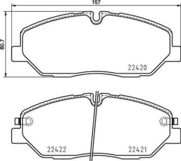 Тормозные колодки дисковые BREMBO P30 090