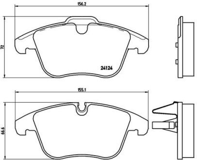 Тормозные колодки дисковые BREMBO P36 022