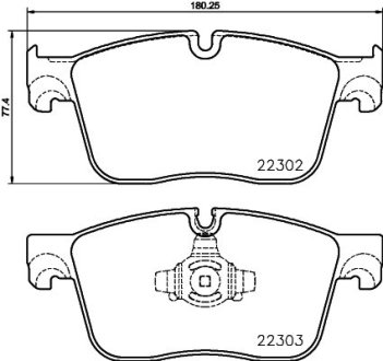 Комплект тормозных колодок из 4 шт. дисков BREMBO P36031