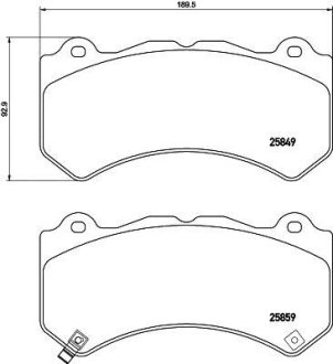 Тормозные колодки дисковые BREMBO P37 018