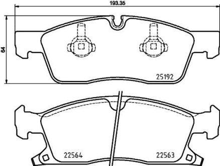 Тормозные колодки дисковые BREMBO P37 022