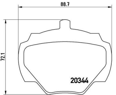 Тормозные колодки дисковые BREMBO P44 001