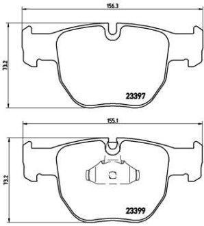 Тормозные колодки дисковые BREMBO P44 012