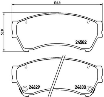 Комплект тормозных колодок из 4 шт. дисков BREMBO P49039