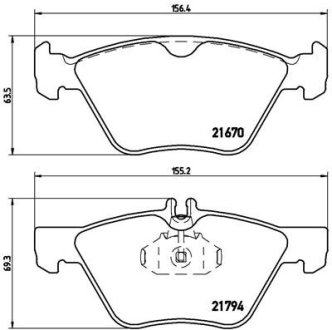 Тормозные колодки дисковые BREMBO P50 026