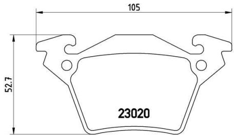 Тормозные колодки задние MERCEDES-BENZ BREMBO P50032