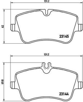 Тормозные колодки дисковые BREMBO P50 046