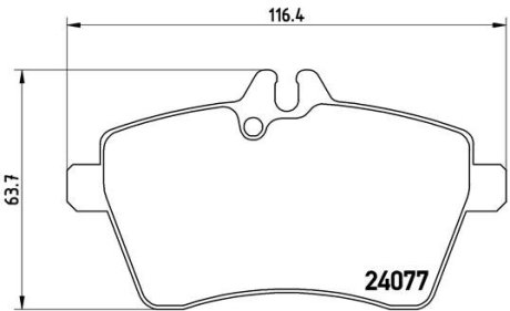 Комплект тормозных колодок из 4 шт. дисков BREMBO P50056