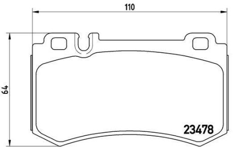 Тормозные колодки дисковые BREMBO P50 061