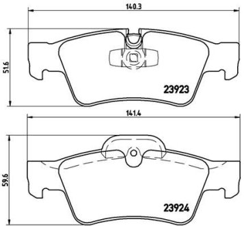 Комплект тормозных колодок из 4 шт. дисков BREMBO P50064