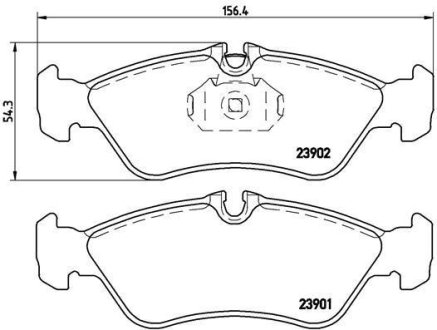 Тормозные колодки дисковые BREMBO P50 082