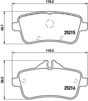 Тормозные колодки дисковые BREMBO P50 101