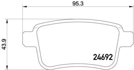 Тормозные колодки дисковые BREMBO P50 107