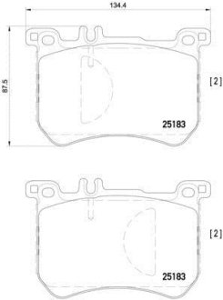 Тормозные колодки дисковые BREMBO P50 111