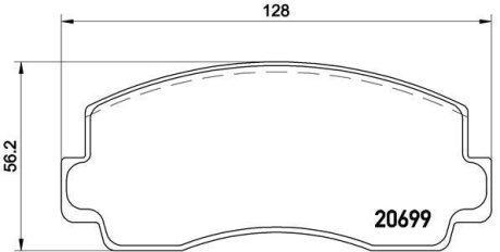 Гальмівні колодки дискові BREMBO P54 002