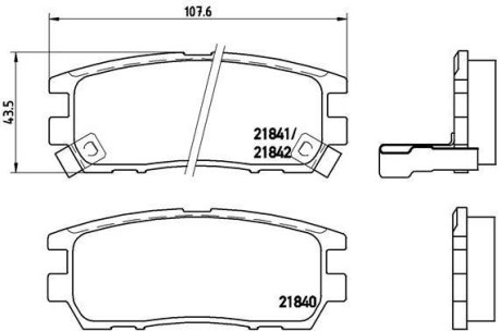 Гальмівні колодки дискові BREMBO P54 018