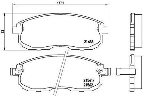 Тормозные колодки дисковые BREMBO P56 021