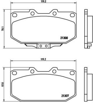 Гальмівні колодки дискові BREMBO P56 025