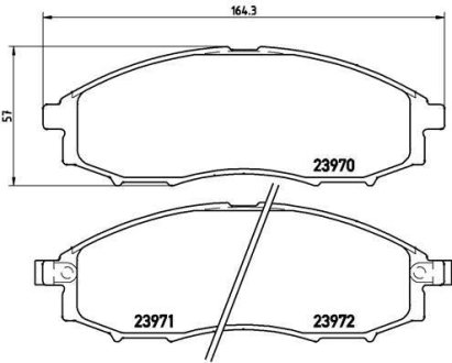 Гальмівні колодки дискові BREMBO P56 049