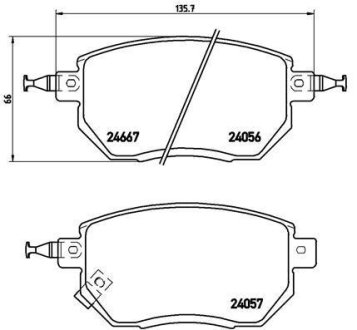 Гальмівні колодки дискові BREMBO P56 051 (фото 1)