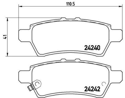 Тормозные колодки дисковые BREMBO P56 060