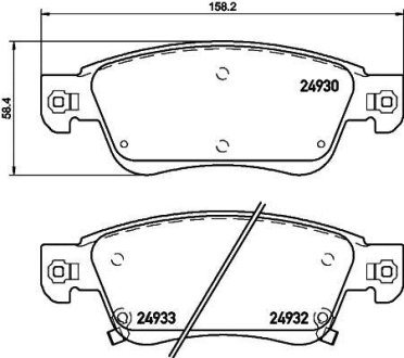 Тормозные колодки дисковые BREMBO P56 080