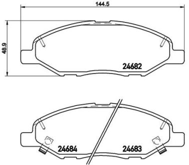 Тормозные колодки дисковые BREMBO P56 088