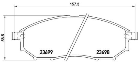 Тормозные колодки дисковые BREMBO P56 094