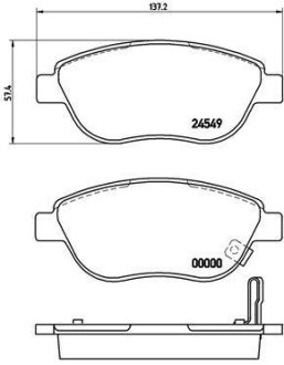 Гальмівні колодки дискові BREMBO P59 052