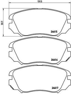 Тормозные колодки дисковые BREMBO P59 054 (фото 1)